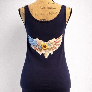✨ Patriotic Wing Graphicyy Tank Top – Size XS ✨
